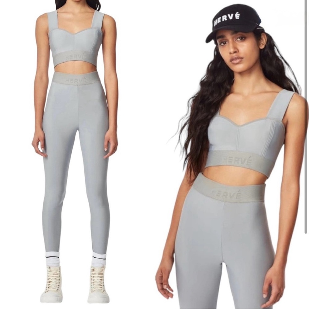 Herve Leger Grey Leggings